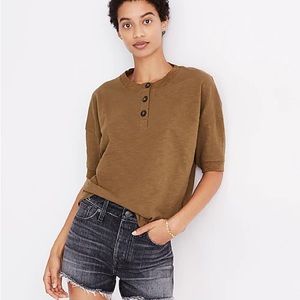 Madewell Raw Edge Henley Tee